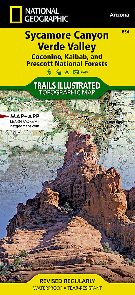 National Geographic Trails Illustrated AZ Sycamore Canyon/Verde Valley Map TI00000854