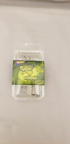 Mudville Catmaster Glow Dip Worm/Bait Catfish Lure w/Treble Hook & Leader 2-Pack