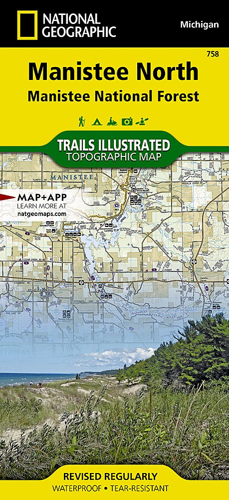 National Geographic Trails Illustrated MI North Manistee National Forest Map TI00000758