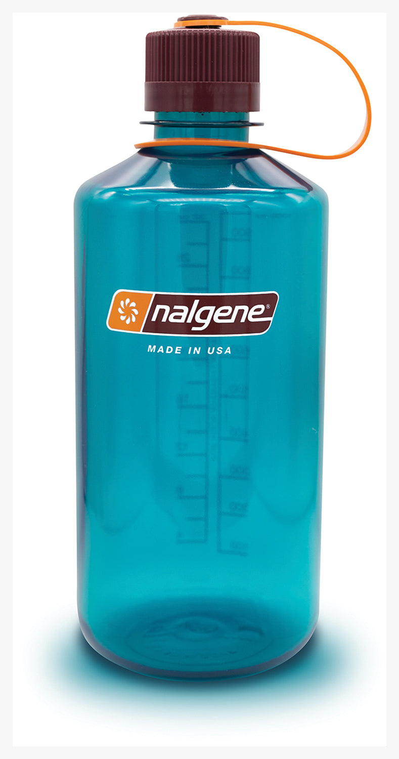 Nalgene Narrow Mouth Sustain 32 oz Bottle Teal Green w/Brown Cap