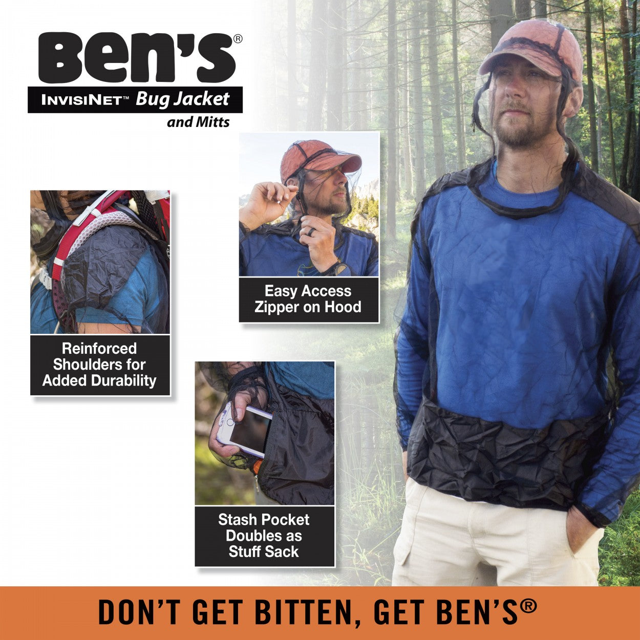 Ben's InvisiNet Bug Jacket and Mitts L/XL 0006-7221