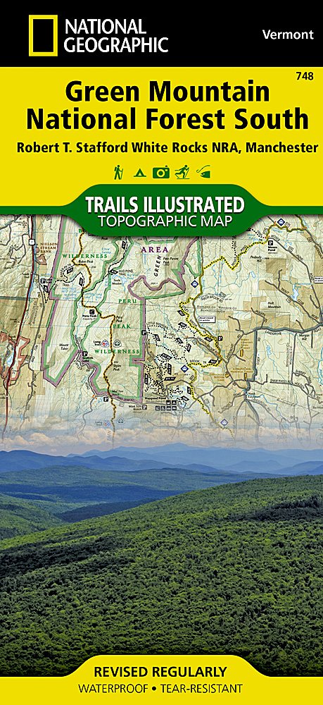 National Geographic Trails Illustrated VT Green Mountains Nat Forest S Map TI00000748
