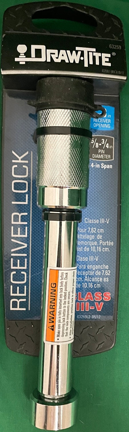 Draw-Tite Receiver Lock 5/8" Class V Dogbone Style 63259