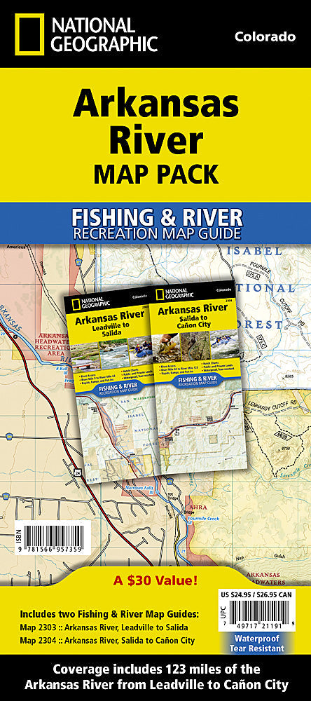 National Geographic Arkansas River Map Pack Bundle TI01021191B