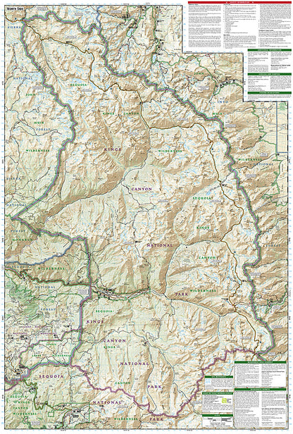 National Geographic Trails Illustrated CA Sequoia Kings Canyon Nat Park Map TI00000205