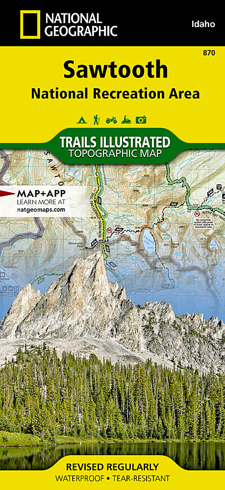 National Geographic Trails Illustrated ID Sawtooth Nat. Recreation Area Map TI00000870