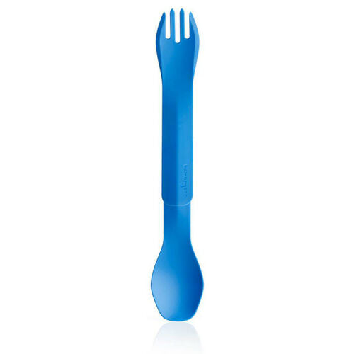 Humangear GoBites Duo Spoon/Fork Combo Utensil Blue - Sturdy BPA-Free Nylon