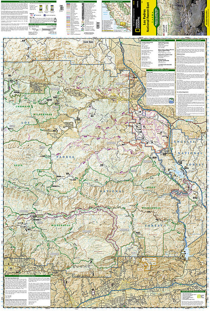 National Geographic Trails Illustrated CA Los Padres Natl Forest East Map TI00000812