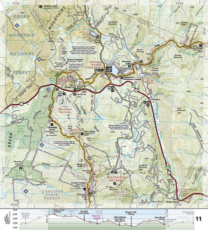 National Geographic TI Appalachian Trail VT East Mountain to Hanover Map TI00001510