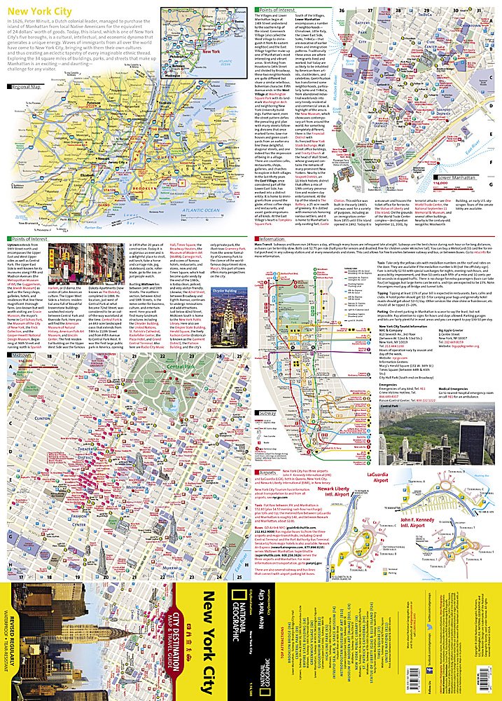 National Geographic City Destination Map York City NY DC00620552