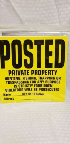 Yukon Gear Posted / Private Property / No Trespassing Sign - 12-Pack of Signs