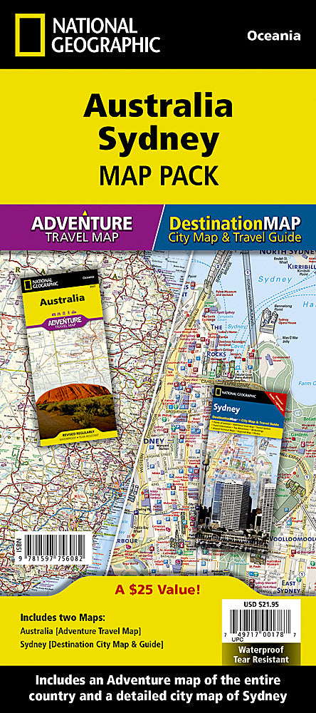 National Geographic Australia Adventure/Destination Travel Map Bundle AD01021136B