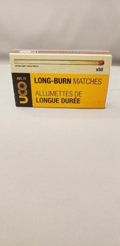 New UCO Long-Burn Matches 50-Ct Box w/Strikers MT-LONG-BULK