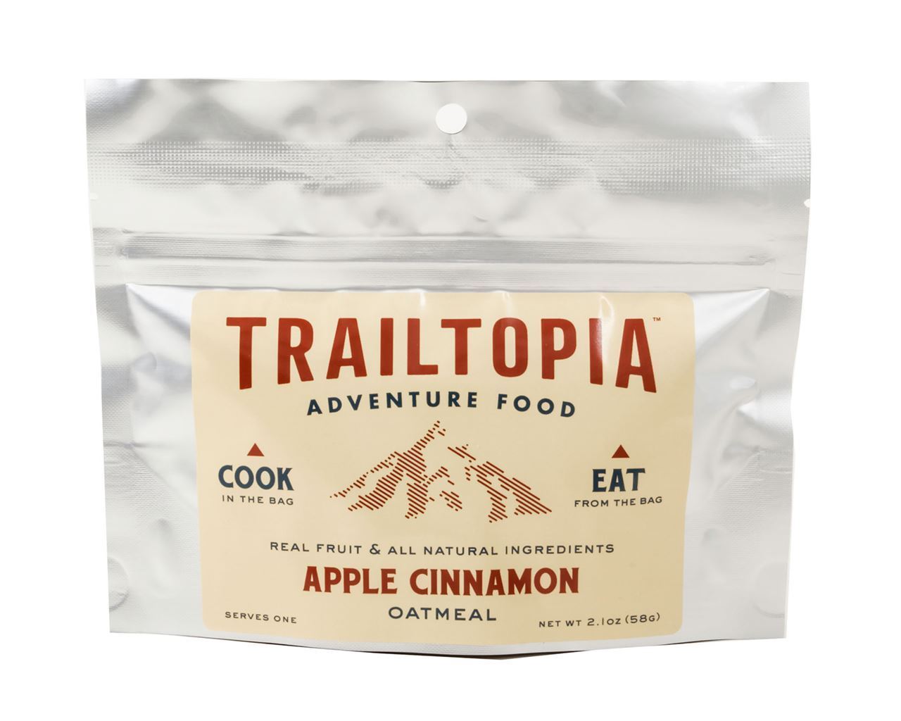 Trailtopia Apple Cinnamon Oatmeal 1 Serving