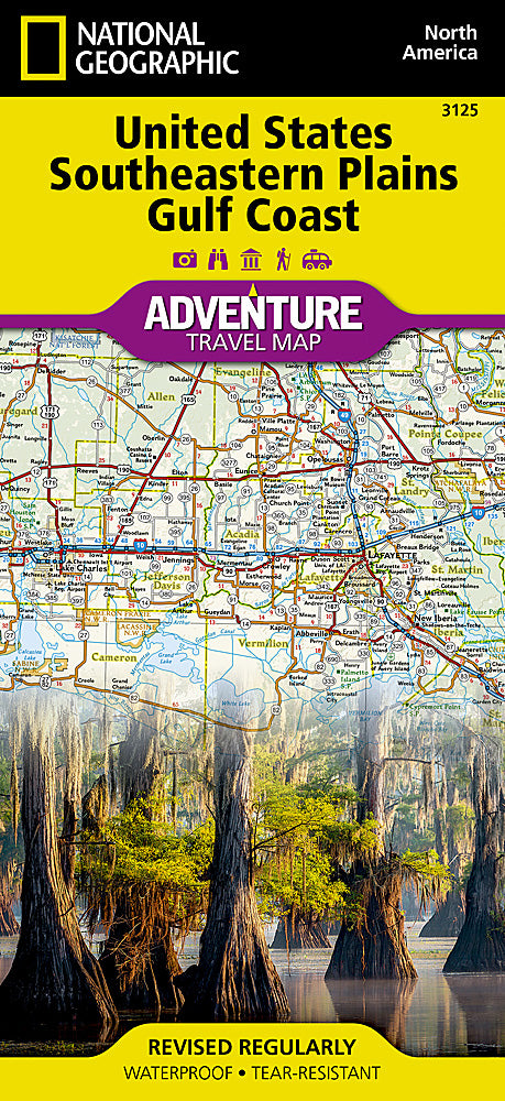 National Geographic Adventure Map US Southeastern Plains & Gulf Coast AD00003125