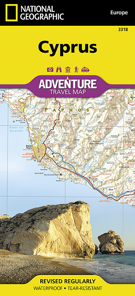 National Geographic Adventure Map Island of Cyprus Europe AD00003318