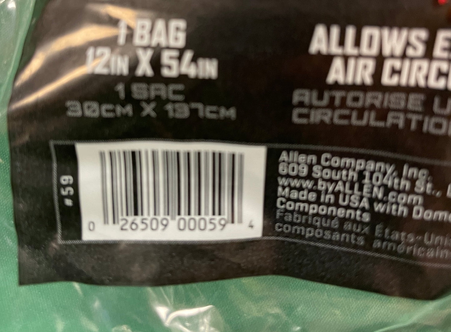 Allen Economy Big Game Field Dressing Bag 54" x 12" #59