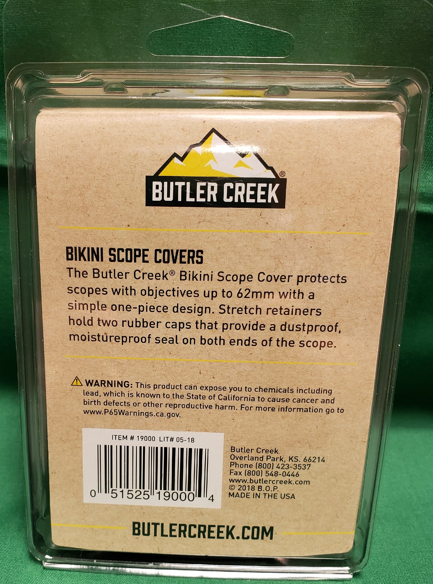 Butler Creek Bikini Scope Cover for 40 - 62mm Objective Lens 19000