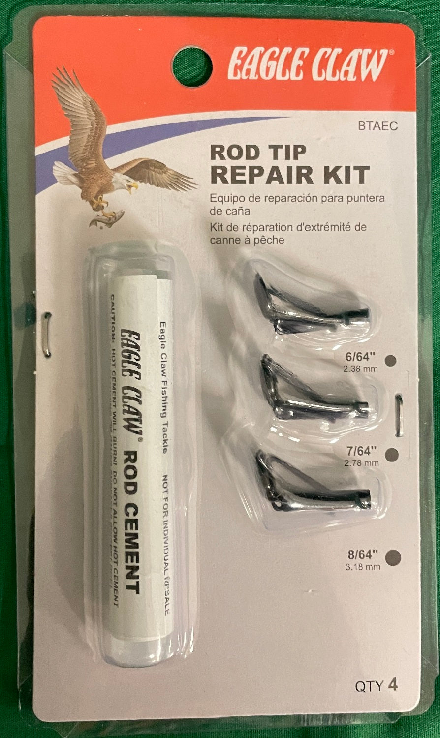 Eagle Claw Rod Tip Repair Kit w/Glue BTAEC