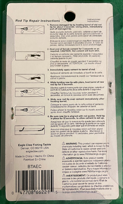 Eagle Claw Rod Tip Repair Kit w/Glue BTAEC