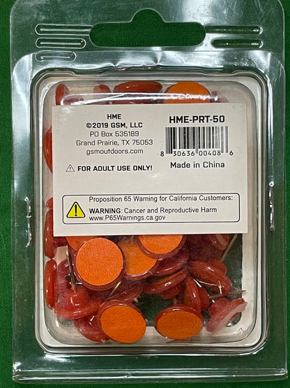HME Plastic Trail Tacks Highly-Reflective Orange 50-Pack PRT-50