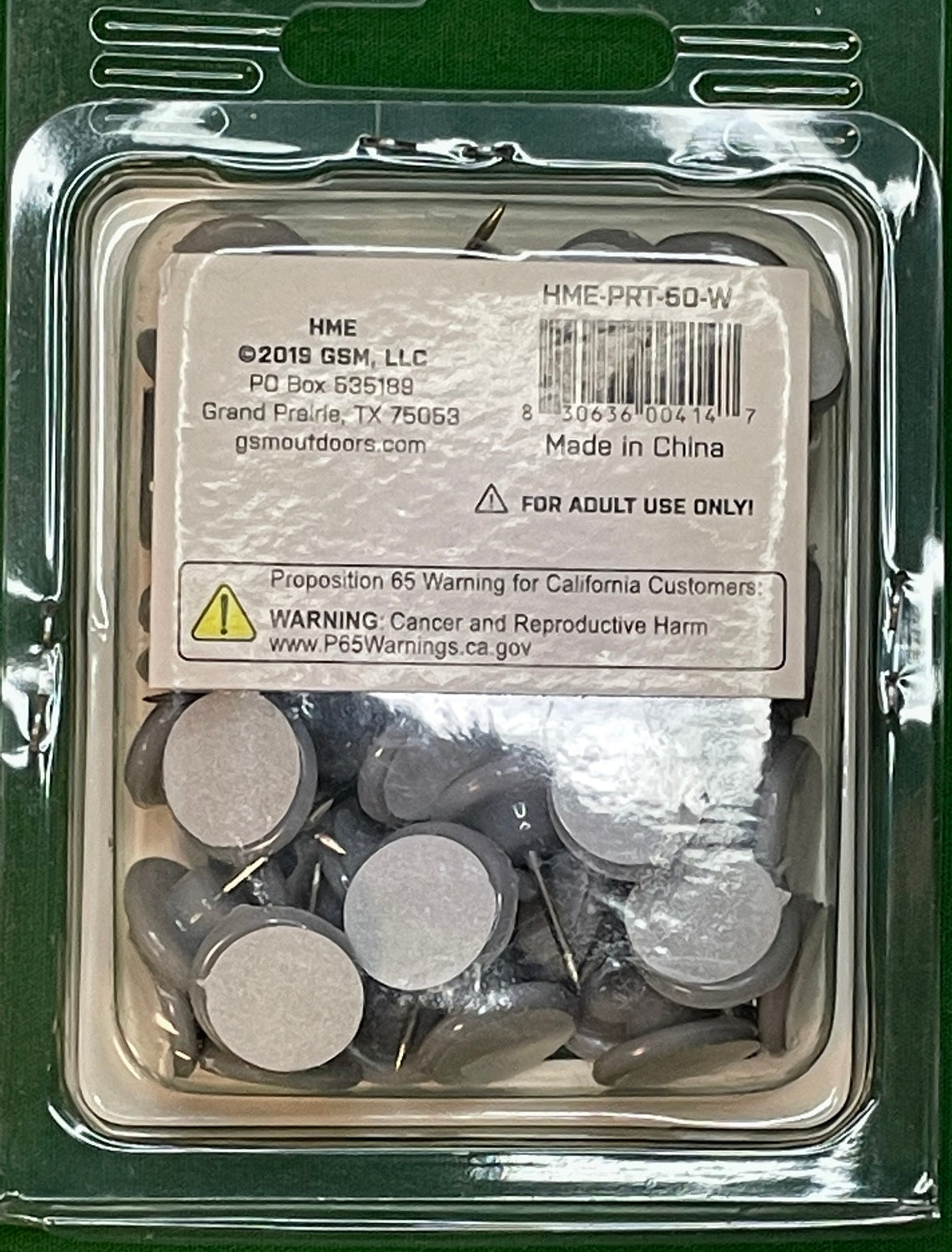 HME Plastic Trail Tacks Highly-Reflective White 50-Pack PRT-50-W