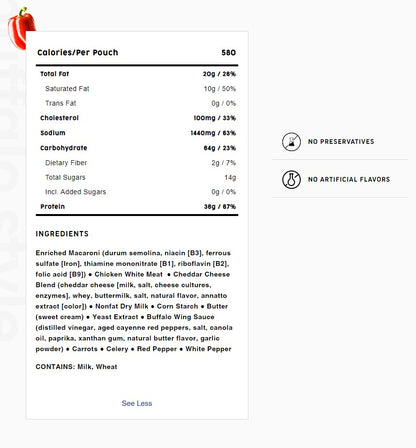 Mountain House Buffalo Chicken Mac and Cheese