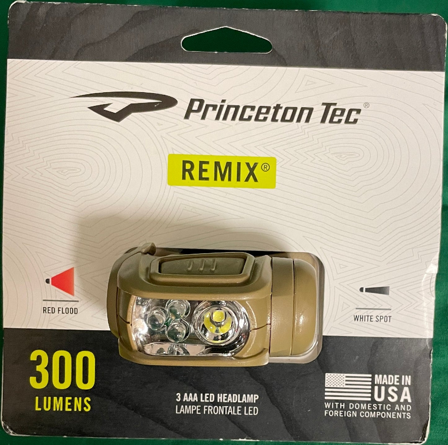 Princeton Tec Remix Tan Headlamp RMX300-RD-TN