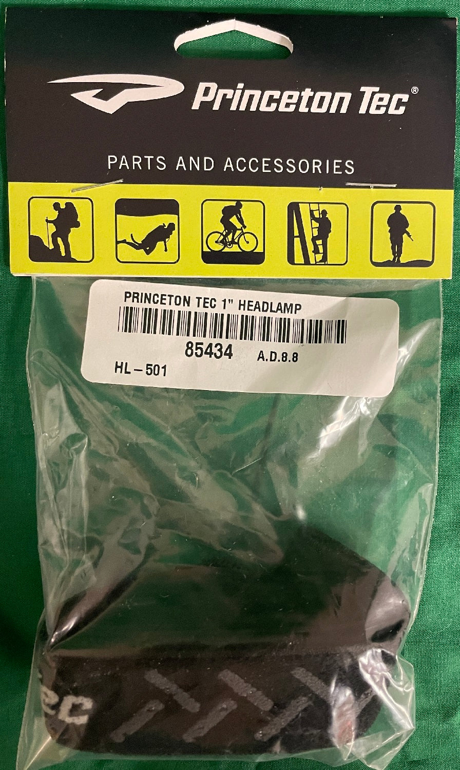 Princeton Tec Replacement Headlamp Strap 1" Black HL-501