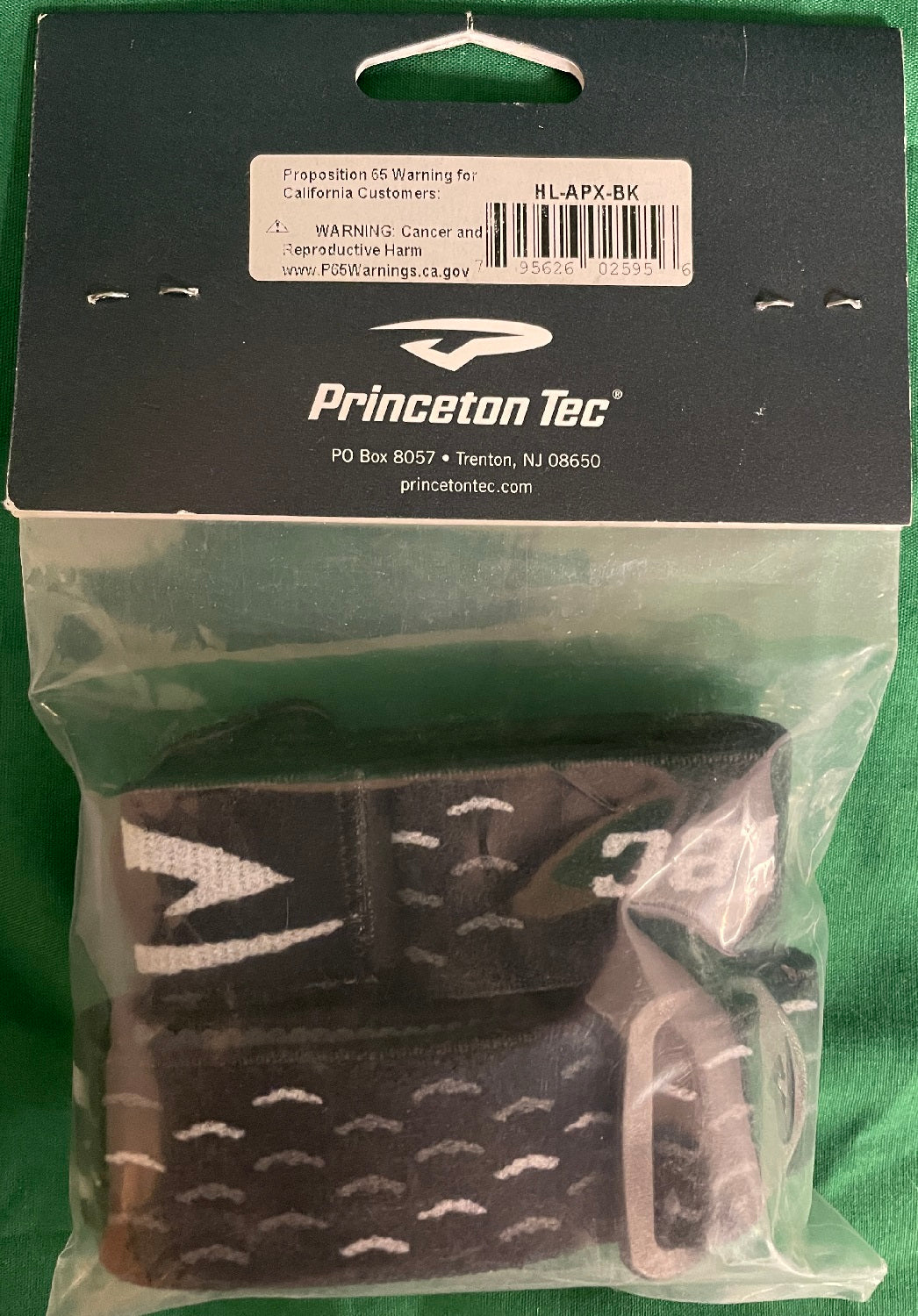 Princeton Tec Replacement Apex Head & Crown Strap 1" Black HL-APX-BK