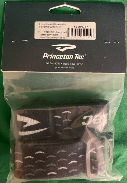 Princeton Tec Replacement Apex Head & Crown Strap 1" Black HL-APX-BK