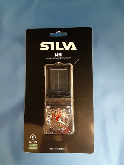Silva Mini Liquid-Filled Compass w/Scale Lanyard &  Mirror Sighting System