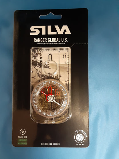 Silva Ranger Global US Liquid-Fill Baseplate Compass w/Scale Lanyard & Magnifier