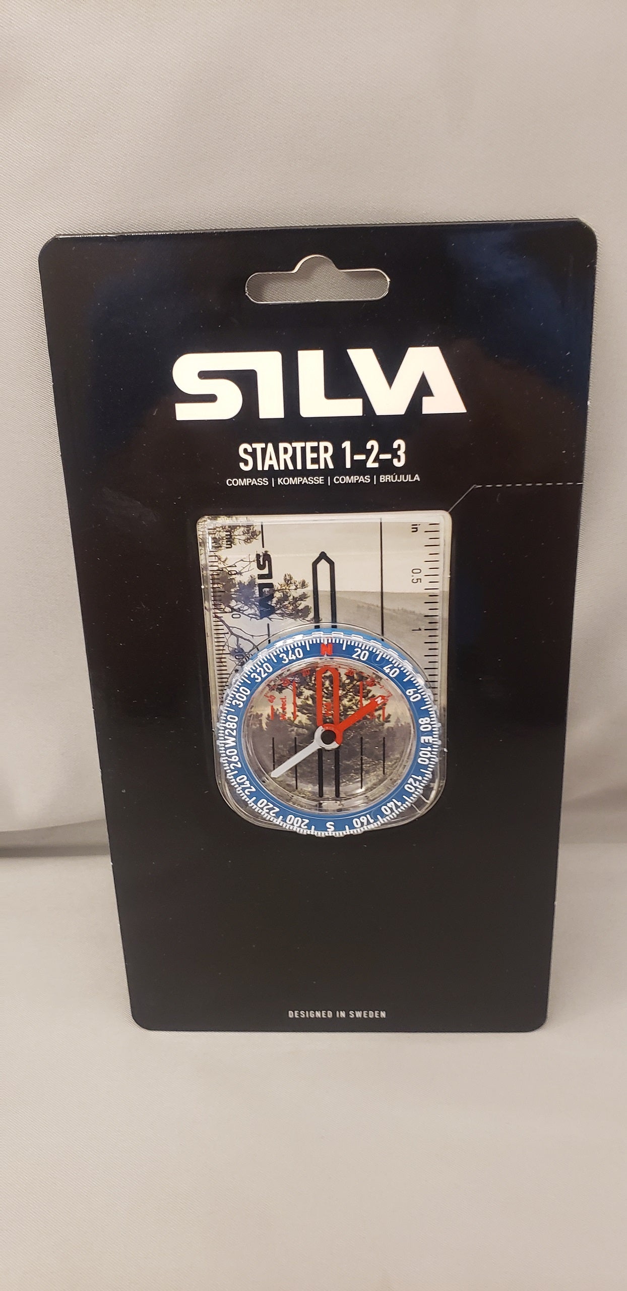 Silva Starter 1-2-3 Liquid-Filled Baseplate Compass w/Ruler, Lanyard, Waterproof