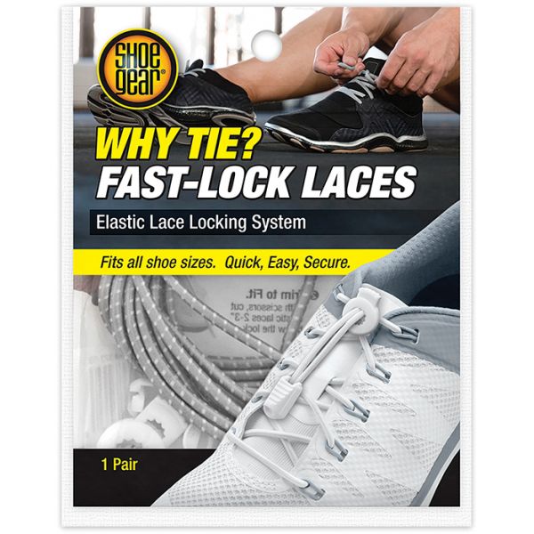 Shoe Gear Fast-Lock Shoe Laces Gray 373-03