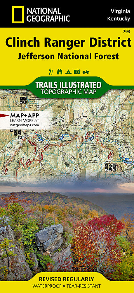 National Geographic Trails Illustrated VA Clinch Ranger District Map TI00000793