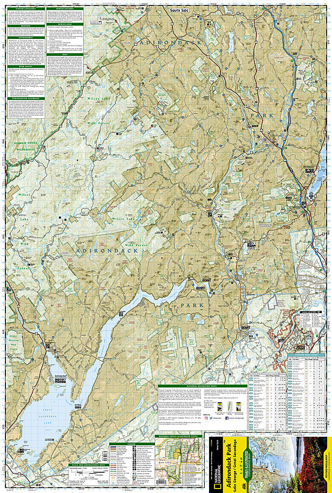 National Geographic Trails Illustrated NY Adirondack Park Lake George Map TI00000743