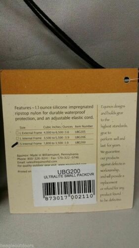 Equinox Stingray Ultralite Internal Frame S Pack Cover Red Silicone Nylon