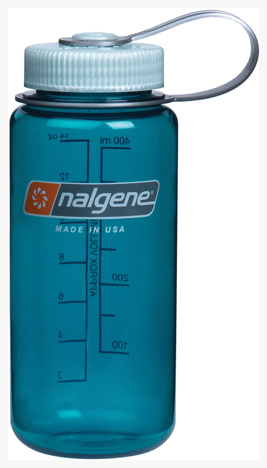 Nalgene Wide Mouth Sustain 16 oz Bottle Trout Green w/White Cap