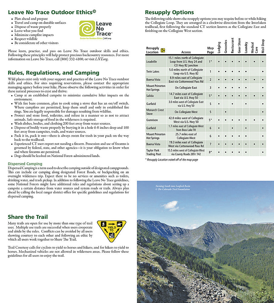National Geographic TI Colorado Trail Collegiate Loop Topographic Map Guide TI00001203