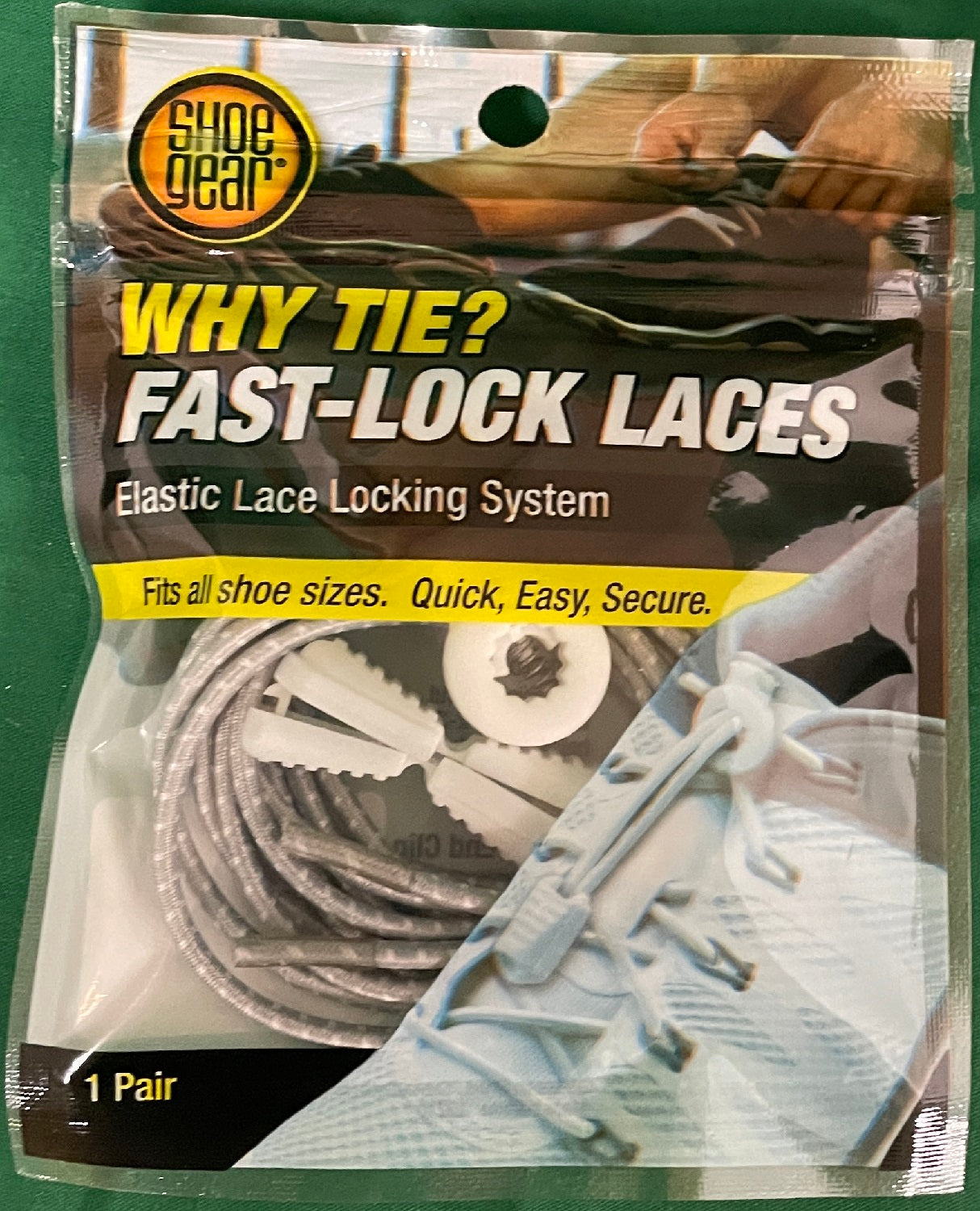 Shoe Gear Fast-Lock Shoe Laces Gray 373-03