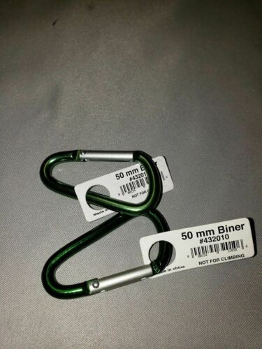 Liberty Mountain Multi-Biner 50mm (1.97") HA Aluminum Carabiners Green 2-Pack