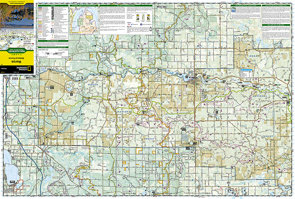 National Geographic Huron-Manistee Nat Forest Map Pack Bundle TI01021240B