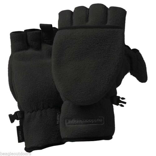 Outdoor Designs Fuji Convertible Glove Black Fleece Gloves XS