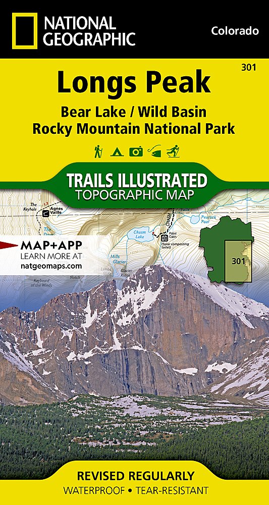 National Geographic Trails Illustrated Colorado Longs Peak / Bear Lake Map TI00000301