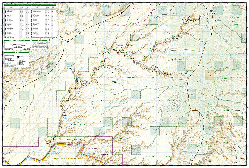 National Geographic UT Grand Gulch Plateau Trail Map Trails Illustrated Map TI00000706