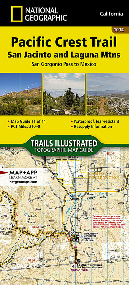 National Geographic TI Pacific Crest Trail CA San Jacinto Laguna Topo Map Guide TI00001012