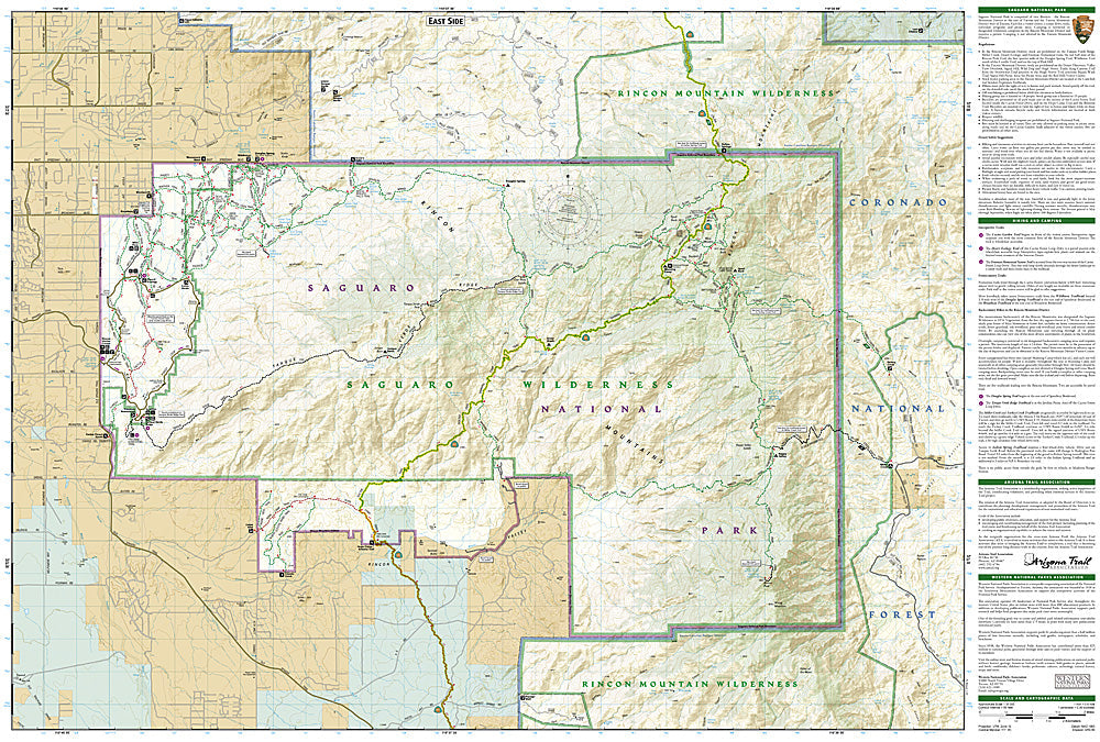 National Geographic Trails Illustrated Arizona Saguaro National Park Map TI00000237