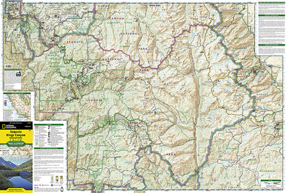 National Geographic Trails Illustrated CA Sequoia Kings Canyon Nat Park Map TI00000205