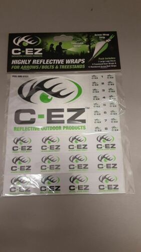 C-EZ Highly Reflective Numbered Wraps 1-Window 12-Arrow 9-Treestand Black/Green